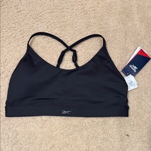 Reebok Women's Sleek Black Sports Bra